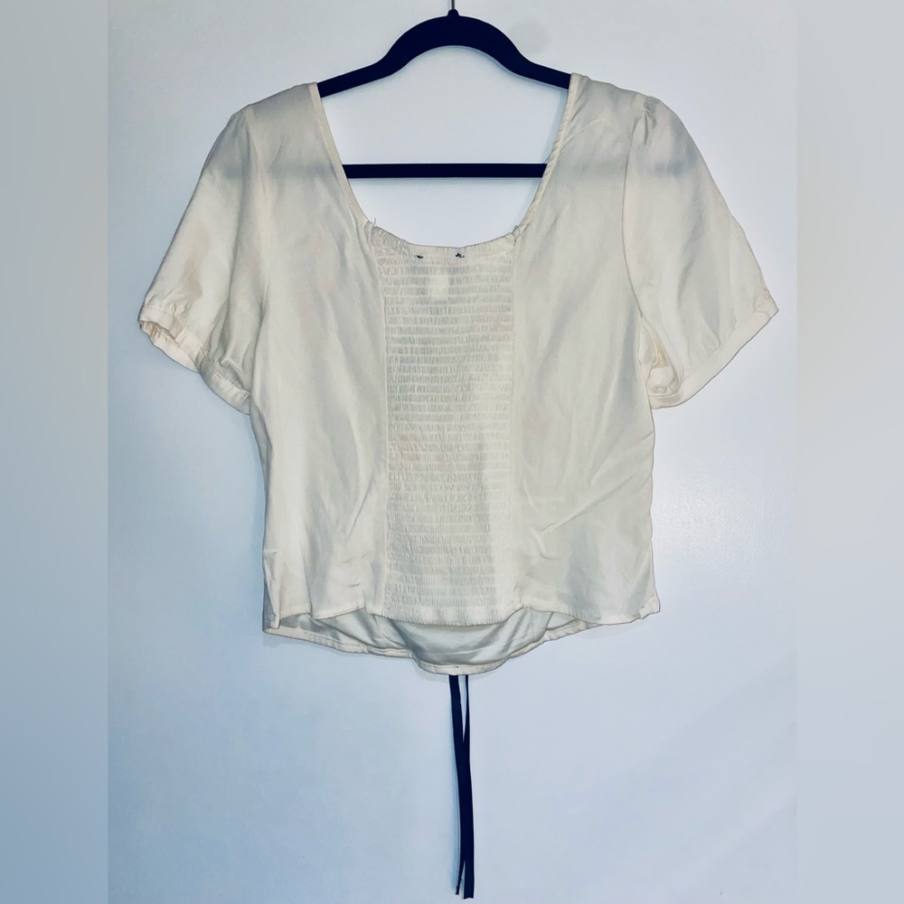 Hot Topic Ivory Corset Lace-Up Girls Crop Top - Picture 5 of 8